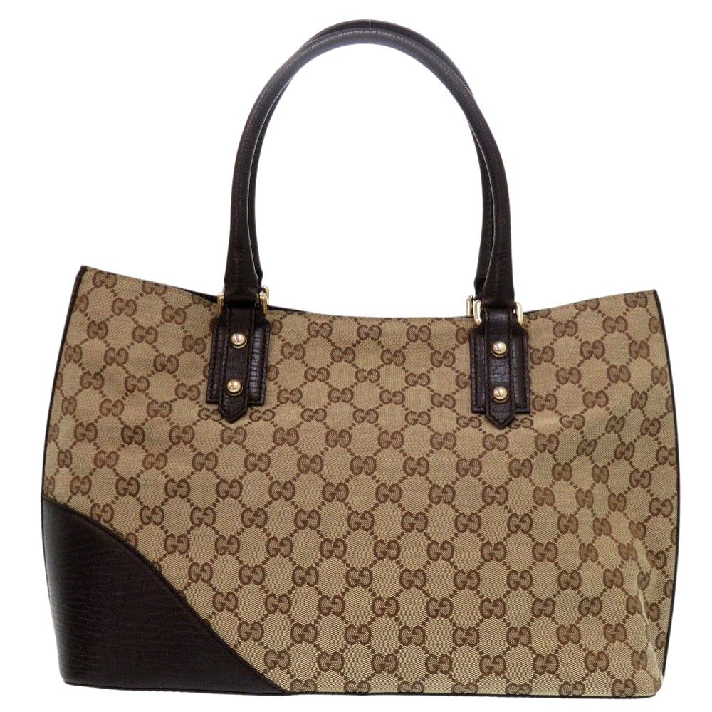 Gucci Horsebit Tote Sherry Line Gold GG Canvas Leather — view 3