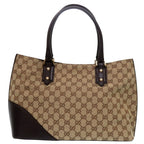 Gucci Horsebit Tote Sherry Line Gold GG Canvas Leather — view 3