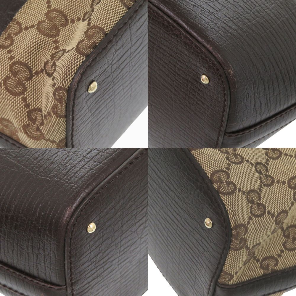 Gucci Horsebit Tote Sherry Line Gold GG Canvas Leather — view 9