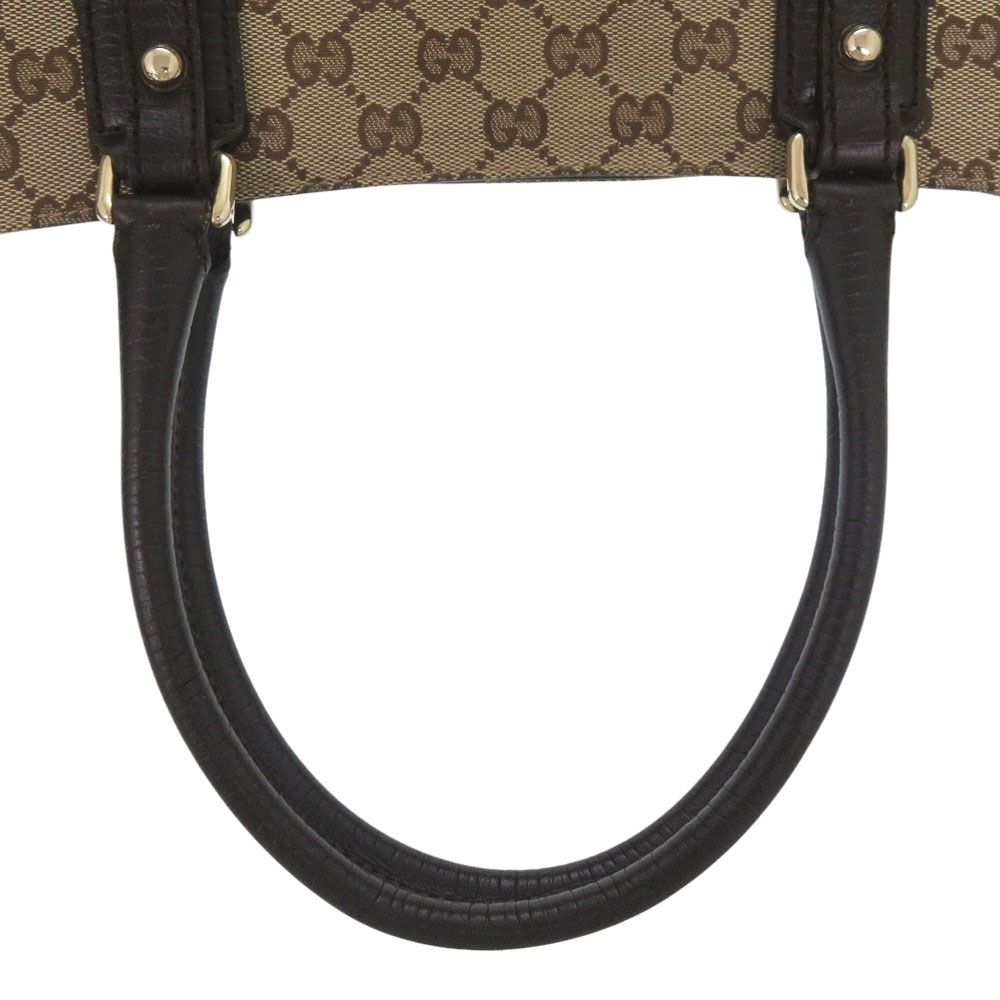 Gucci Horsebit Tote Sherry Line Gold GG Canvas Leather — view 5