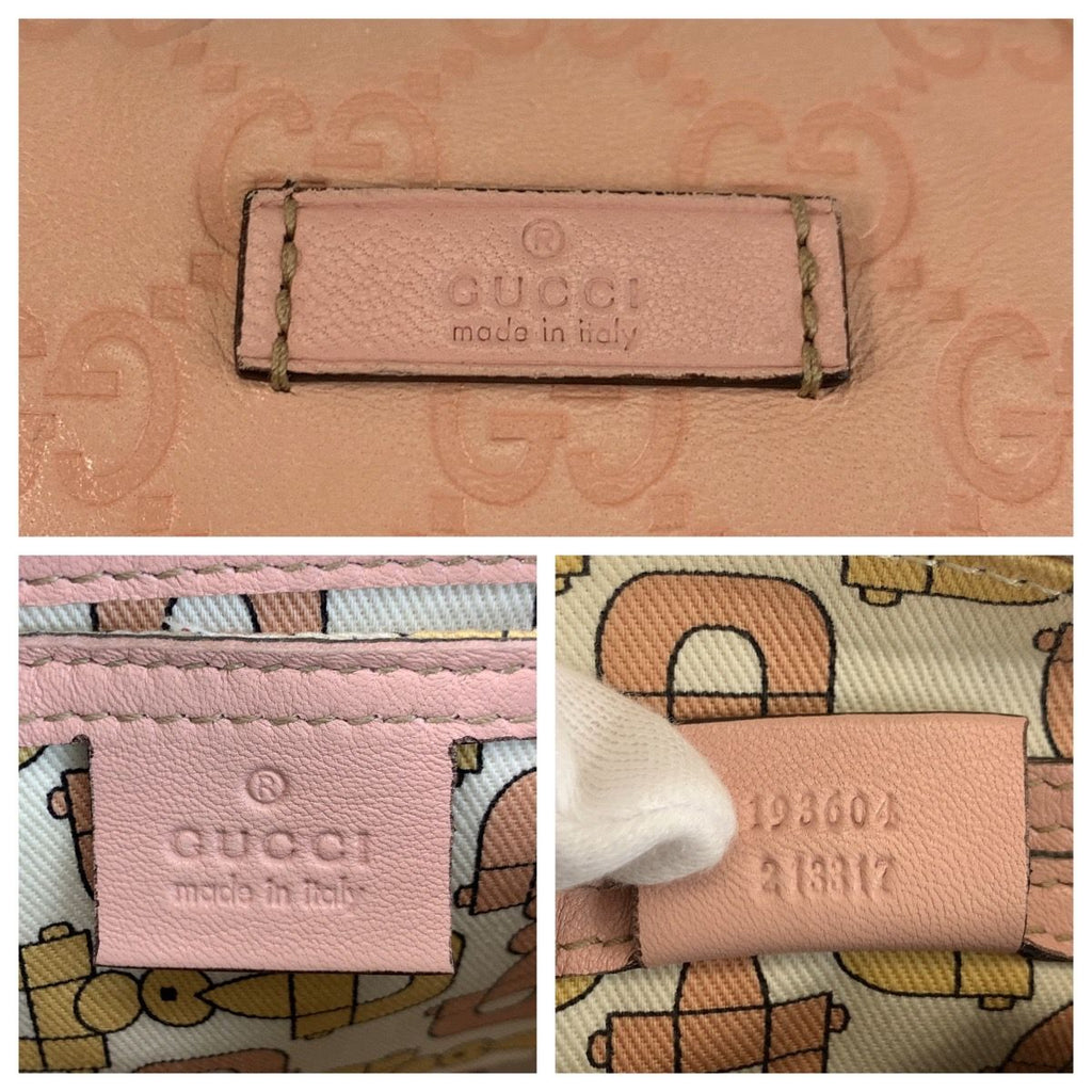 Gucci Guccissima Pink Gold Leather Mini Boston Bag — view 3