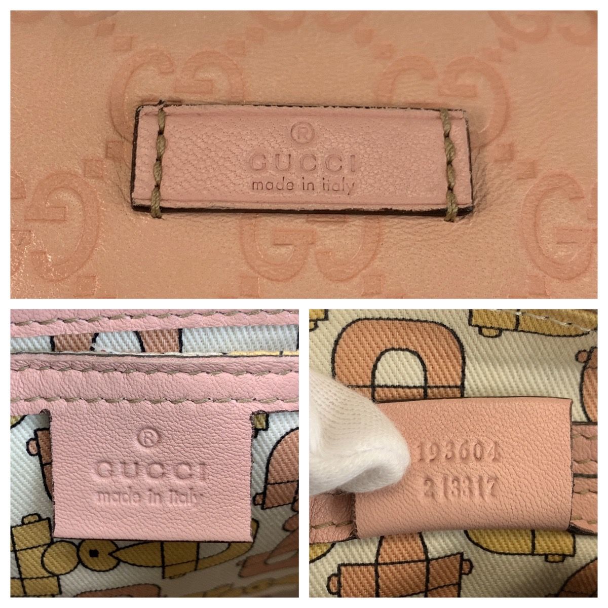 Gucci Guccissima Pink Gold Leather Mini Boston Bag — view 3