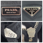 Prada Tessuto Saffiano Black Silver Nylon Tote — view 4