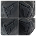 Prada Tessuto Saffiano Black Silver Nylon Tote — view 3