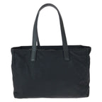 Prada Tessuto Saffiano Black Silver Nylon Tote — view 2