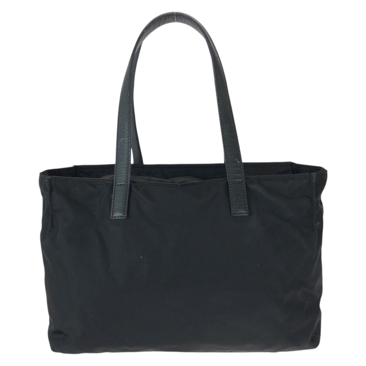 Prada Tessuto Saffiano Black Silver Nylon Tote — view 2