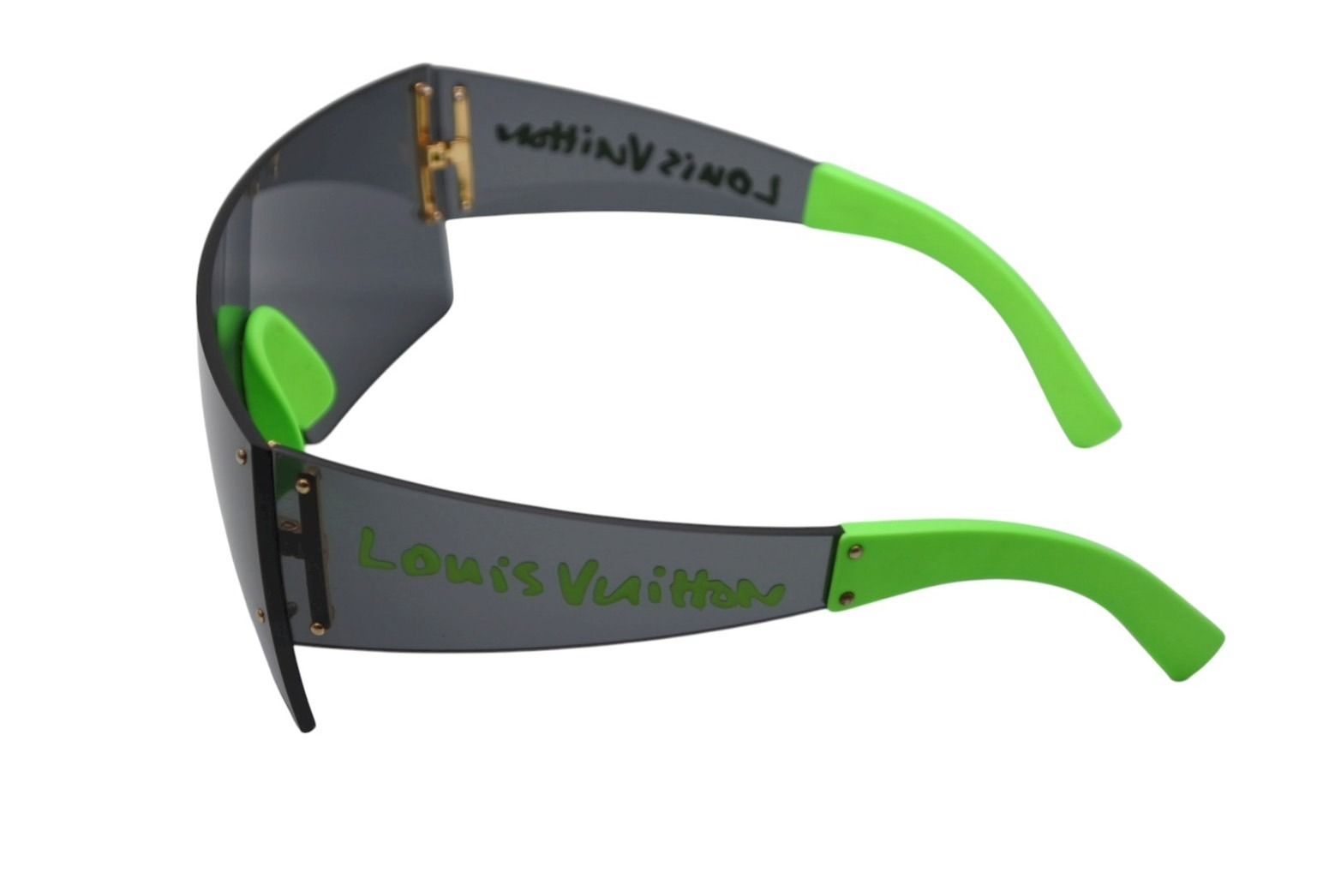 Louis Vuitton LV Graffiti Mask Sunglasses Black Green Stephen Sprouse Eyewear — view 3