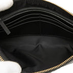 Gucci Guccissima Chain Shoulder Bag Wrist Wallet Black Leather — view 4