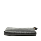 Gucci Guccissima Chain Shoulder Bag Wrist Wallet Black Leather — view 3
