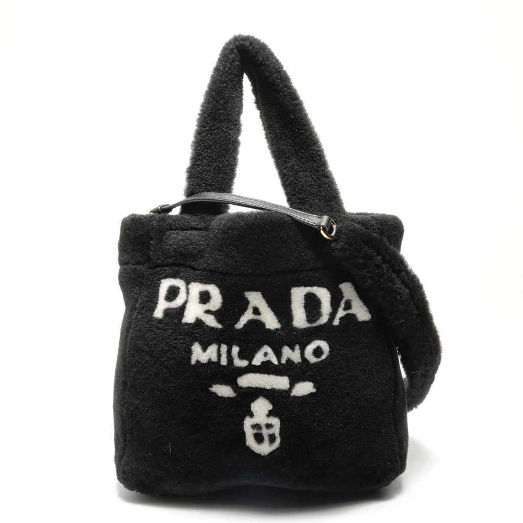 Prada Handbag Shearling Logo 2-Way — view 3
