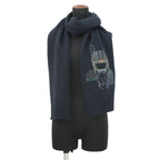 Hermes Scarf Quarter Bash Cashmere Silk Fall/winter Marine — view 4