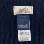 Hermes Scarf Quarter Bash Cashmere Silk Fall/winter Marine — view 7