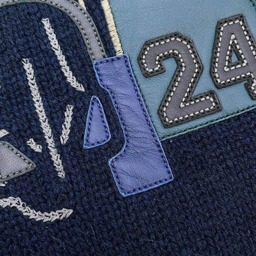 Hermes Scarf Quarter Bash Cashmere Silk Fall/winter Marine — view 5