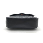 Chanel CC Logo Quilted Push Lock Chain Shoulder Bag Black — view 3