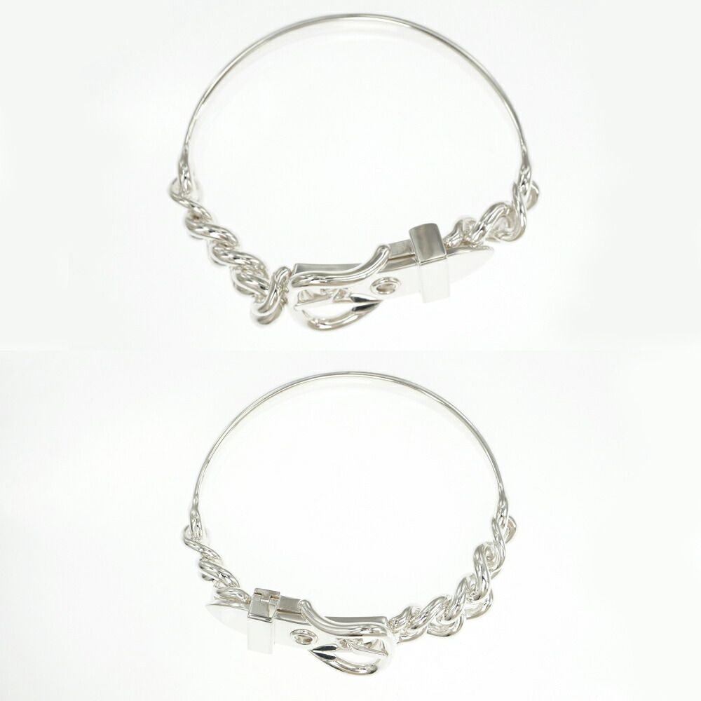 Hermes Bracelet Book le Series Inflexible GM 17 Silver — view 4
