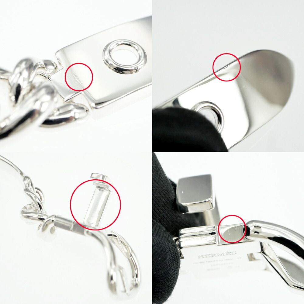 Hermes Bracelet Book le Series Inflexible GM 17 Silver — view 9
