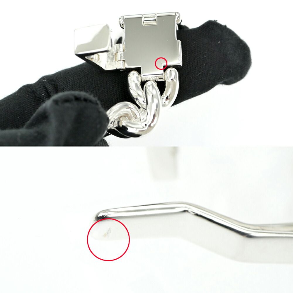Hermes Bracelet Book le Series Inflexible GM 17 Silver — view 8