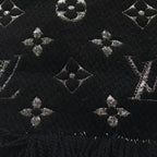 Louis Vuitton Logomania Scarf Shine Monogram Wool Black Silver — view 2