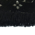 Louis Vuitton Logomania Scarf Shine Monogram Wool Black Silver — view 3