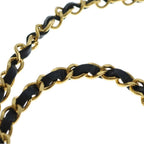 Chanel Quilted CC Logo Chain Belt Black Gold — view 6