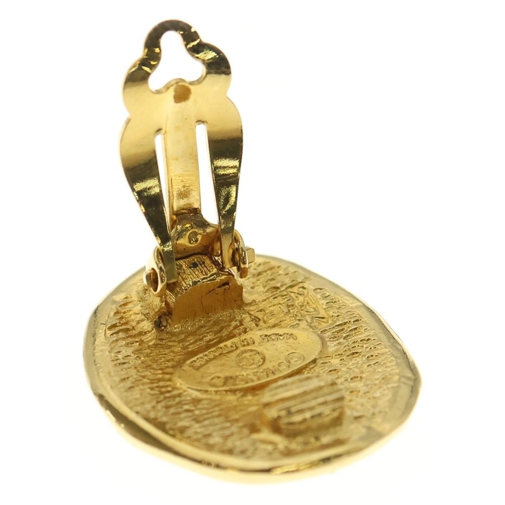 Chanel Logo Play Toy Ring Gold Earrings — view 6