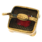 Chanel Color Stone Square Earrings Gold — view 6