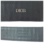 Dior Blue Jacquard Navy Silver Canvas Leather Belt — view 6