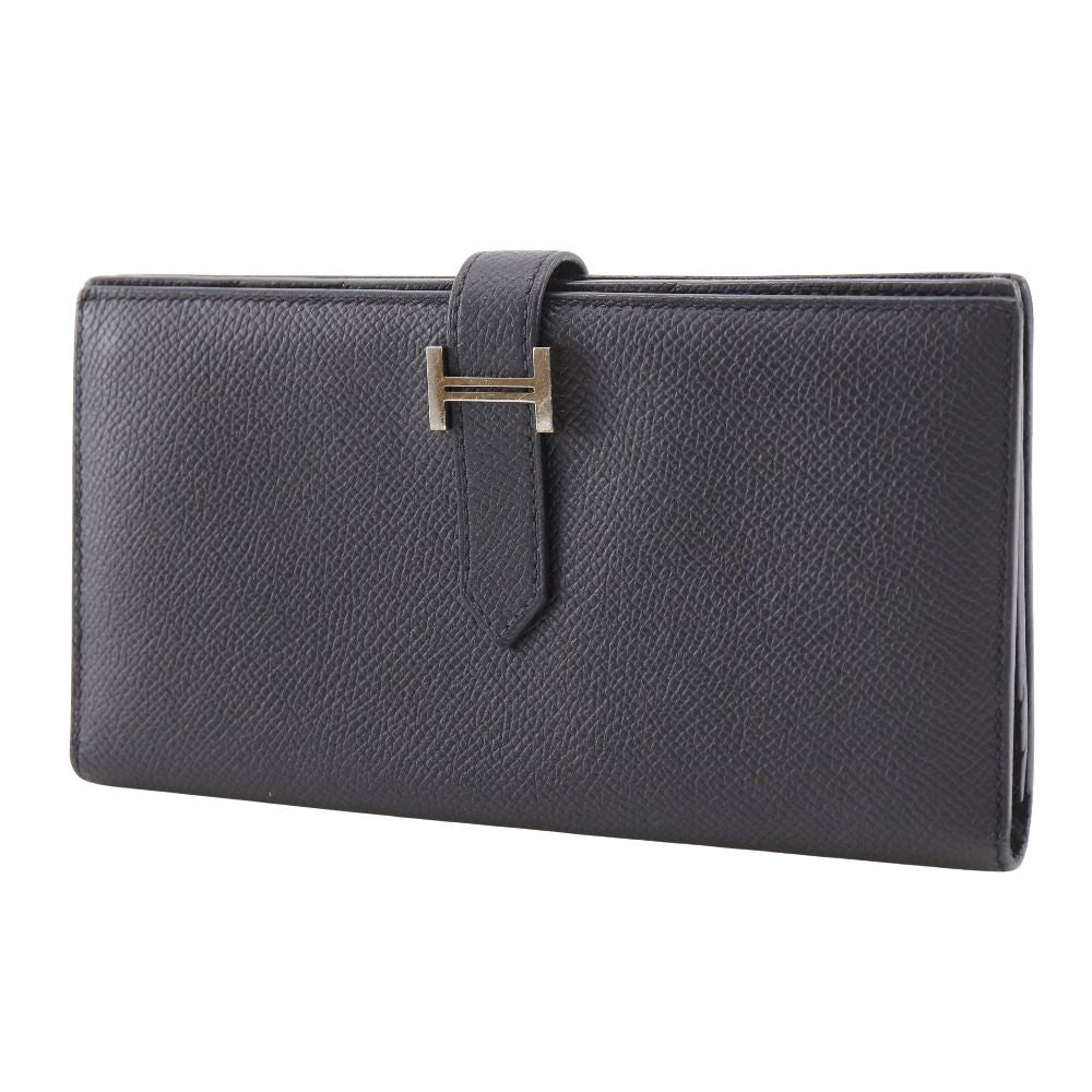 Hermes Bearn Souffle Veau Epsom Black Wallet — view 2