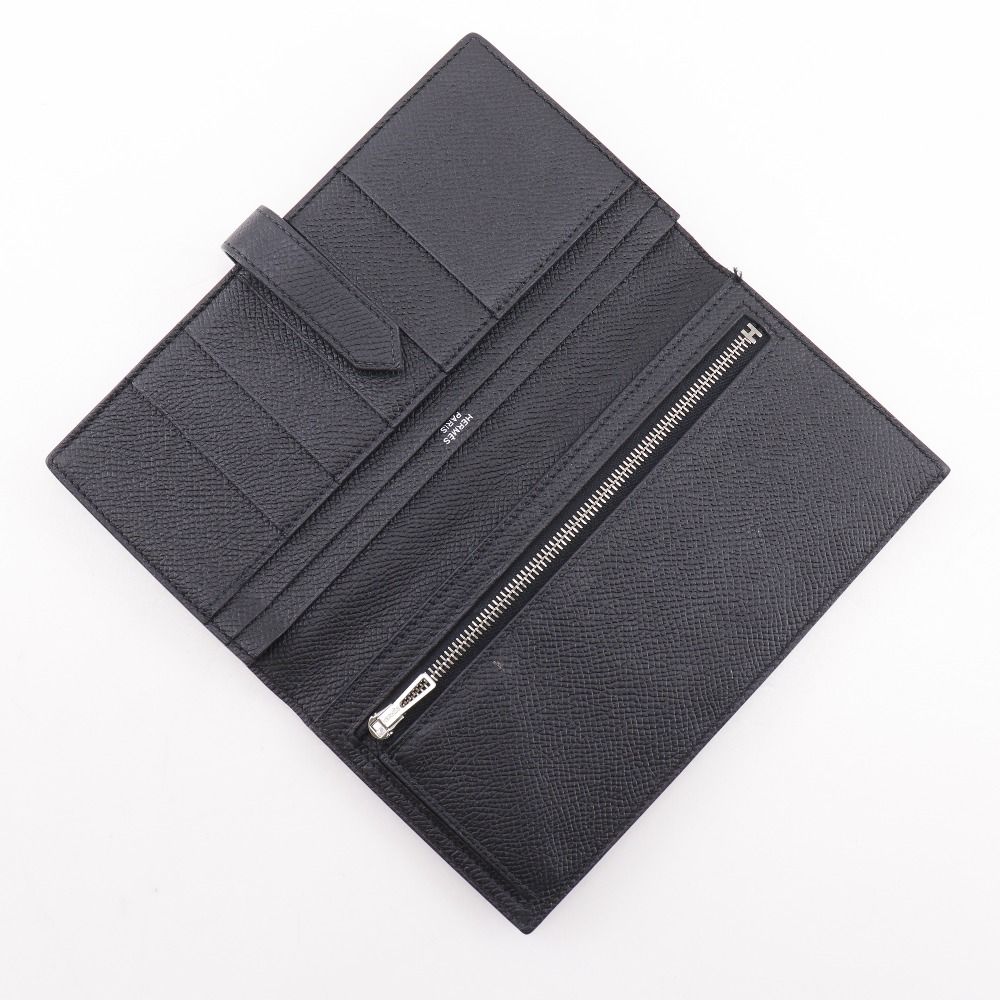 Hermes Bearn Souffle Veau Epsom Black Wallet — view 6