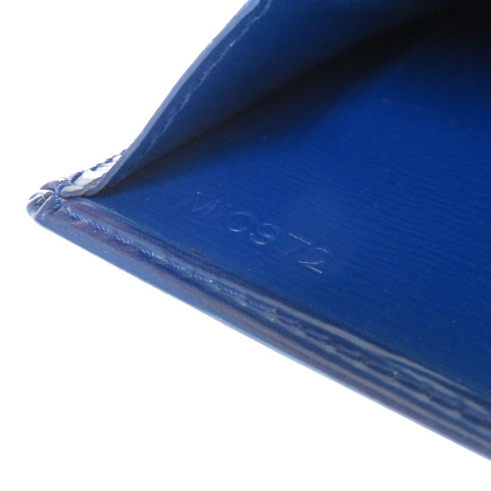Louis Vuitton Epi Porte Monnaie Cles Bull Blue Bifold Wallet — view 7