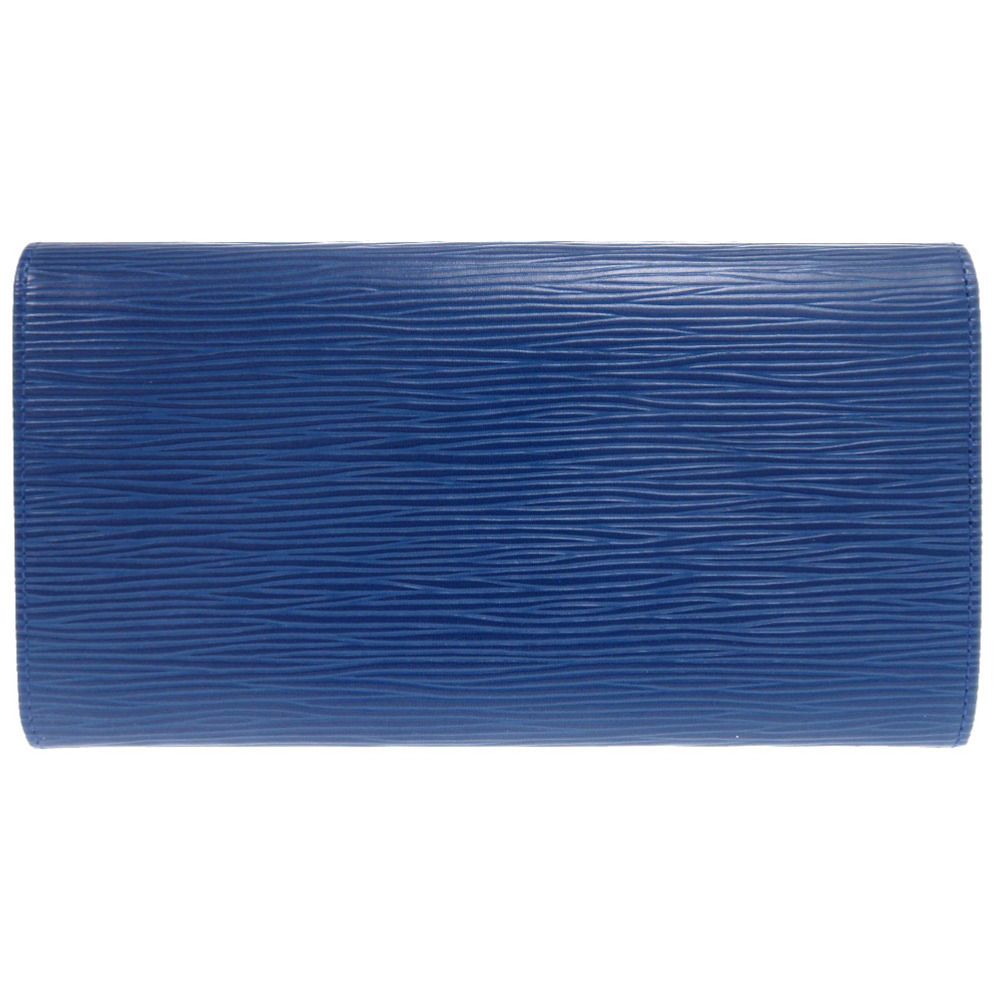 Louis Vuitton Epi Porte Monnaie Cles Bull Blue Bifold Wallet — view 2