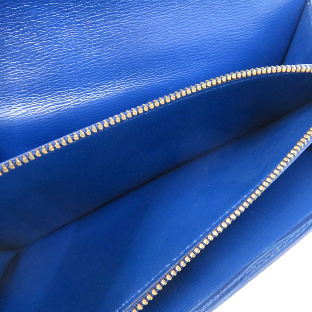 Louis Vuitton Epi Porte Monnaie Cles Bull Blue Bifold Wallet — view 5