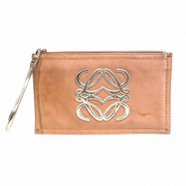 Loewe Anagram Flat Pouch Suede