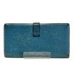 Hermes Bearn Souffle Blue Leather Bifold Wallet — view 2