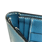 Hermes Bearn Souffle Blue Leather Bifold Wallet — view 7