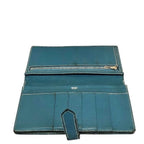 Hermes Bearn Souffle Blue Leather Bifold Wallet — view 3