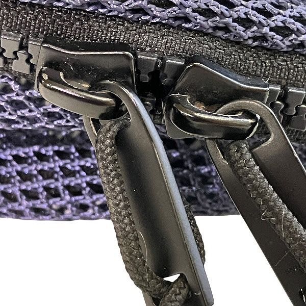 Saint Laurent Yves Purple Mesh Canvas Backpack — view 8