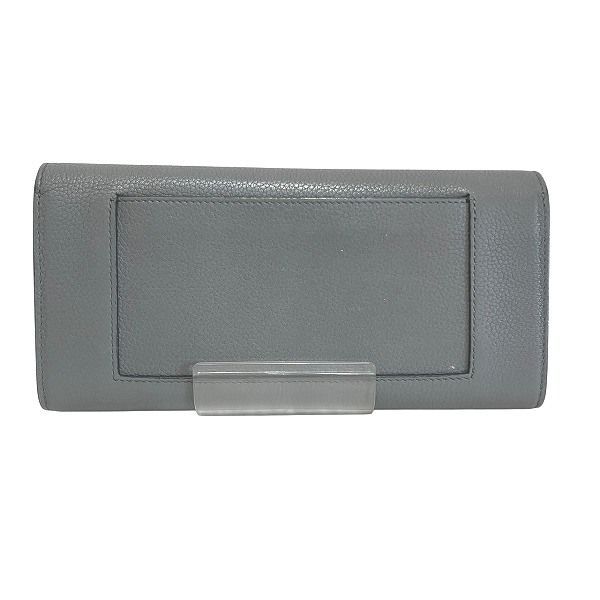 Celine Large Flap Multifunction Gray Leather Wallet — view 2