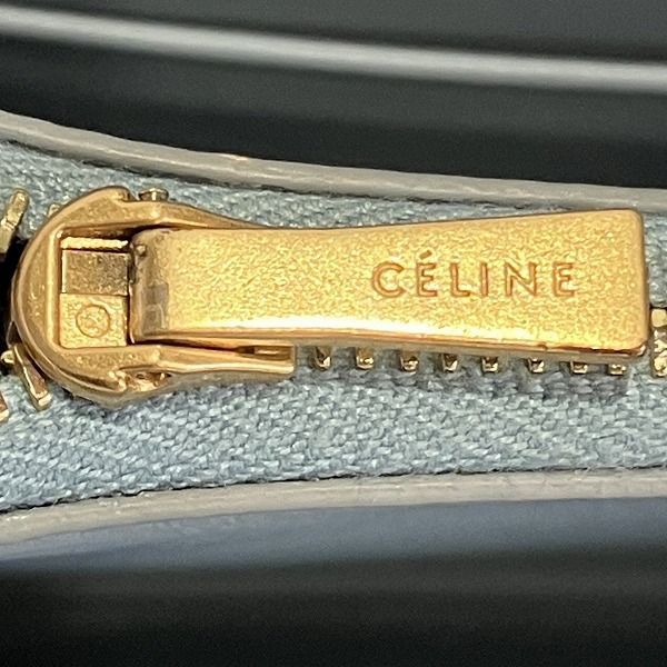 Celine Large Flap Multifunction Gray Leather Wallet — view 9