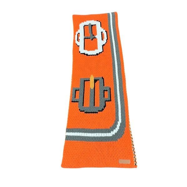 Hermes Sangle-a-Boucle Grande Tenue Cashmere Knit Large Scarf — view 8