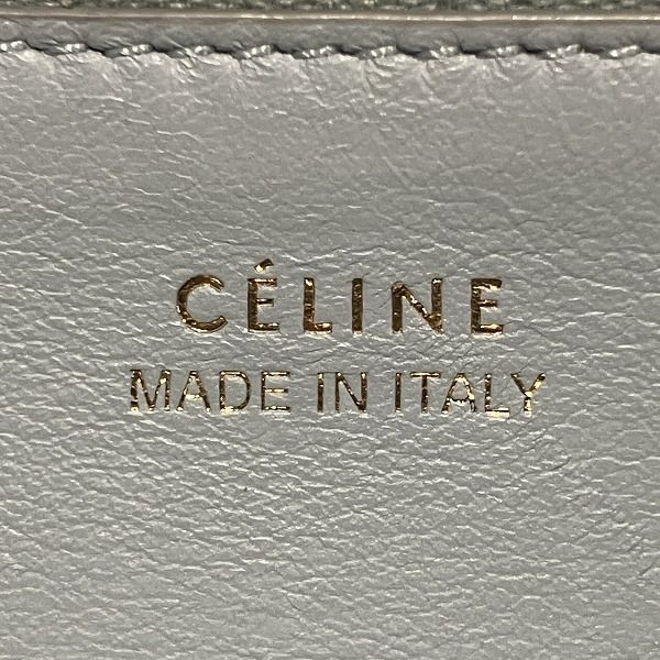 Celine Large Flap Multifunction Gray Leather Wallet — view 4