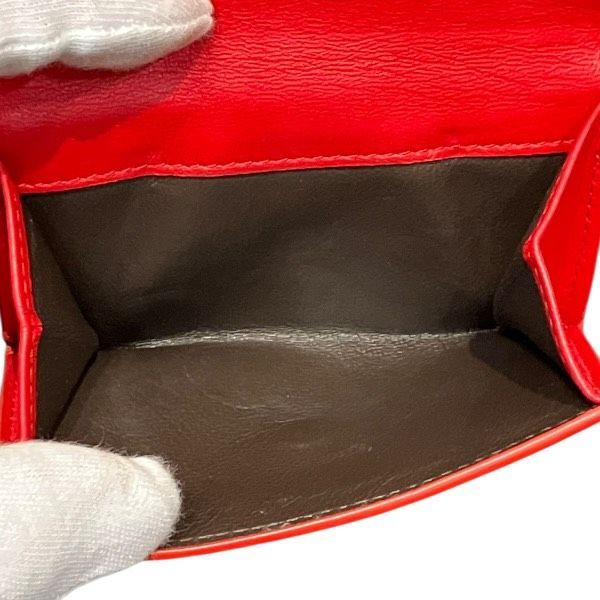 Bottega Veneta Red Leather Bifold Wallet — view 8