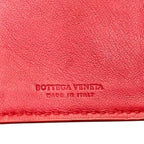 Bottega Veneta Red Leather Bifold Wallet — view 4