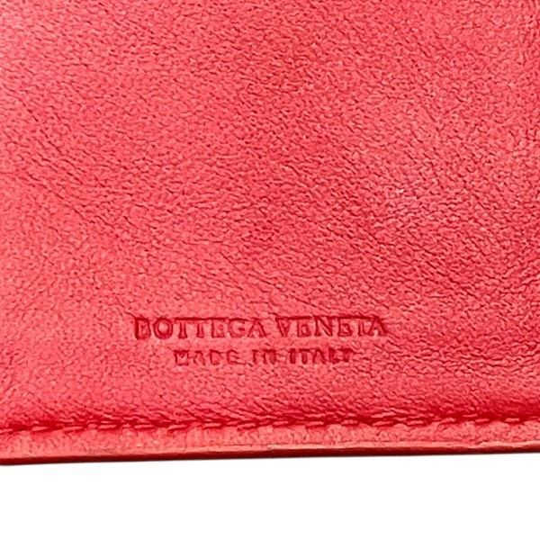 Bottega Veneta Red Leather Bifold Wallet — view 4