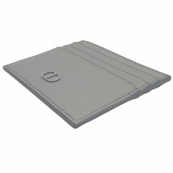 Dior CD Icon Card Holder Case Gray Leather — view 8