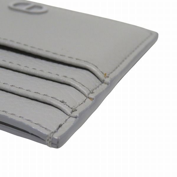 Dior CD Icon Card Holder Case Gray Leather — view 7