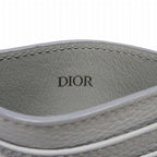 Dior CD Icon Card Holder Case Gray Leather — view 4