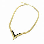 Dior Vintage V-shaped Rhinestone Necklace — view 3