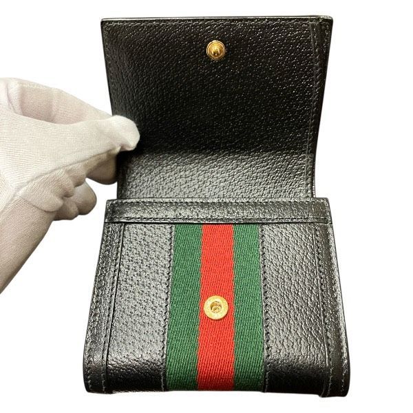 Gucci Offdia Black Leather Bifold Wallet — view 3