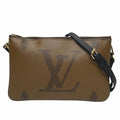 Louis Vuitton Monogram Giant Reverse Pochette Double Zip Shoulder